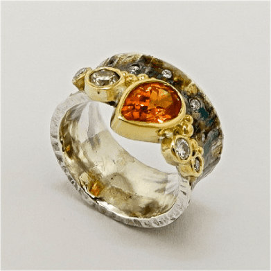 Stunning ring made from old existing jewellery