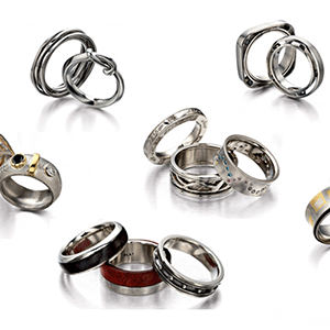 A collection of commitment rings | Veronica Anderson Jewellery