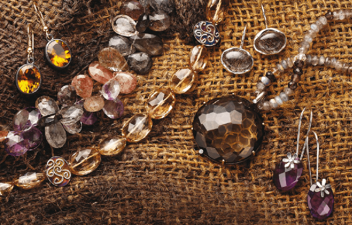 Jewellery featuring natural gemstones