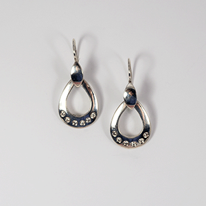 Handmade diamond hoop earrings, the perfect gift