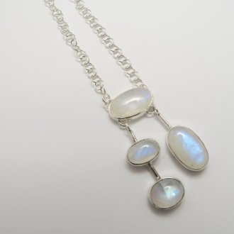 A Handmade Sterling Silver NELIGEE PENDANT with Moonstone.