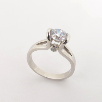 A Handmade Platinum Diamond Solitaire RING.