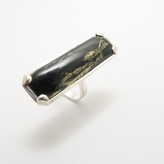 A Handmade Sterling Silver and Apache Gold RING.