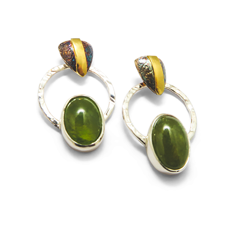 August Peridot birthstone earrings
