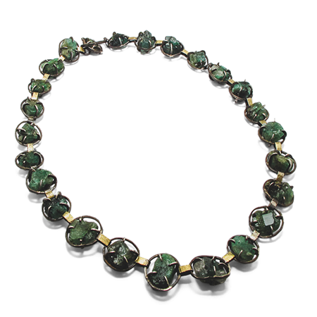 Birthstone May emerald necklace