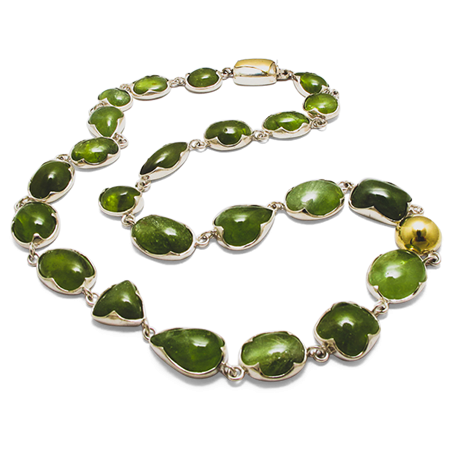 August Peridot birthstone necklace