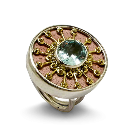 Aquamarine birthstone jewellery - ring