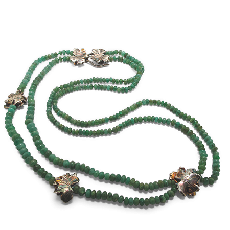 Birthstone May emerald necklace