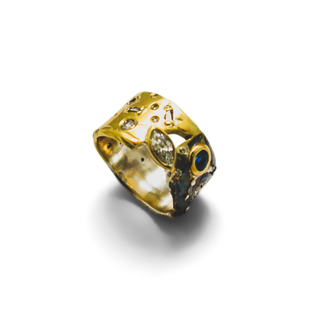 Birthstone September Sapphire gold ring