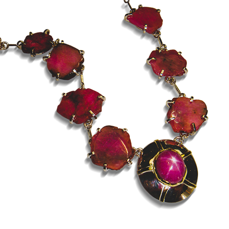 Birthstone July | fancy Ruby necklace