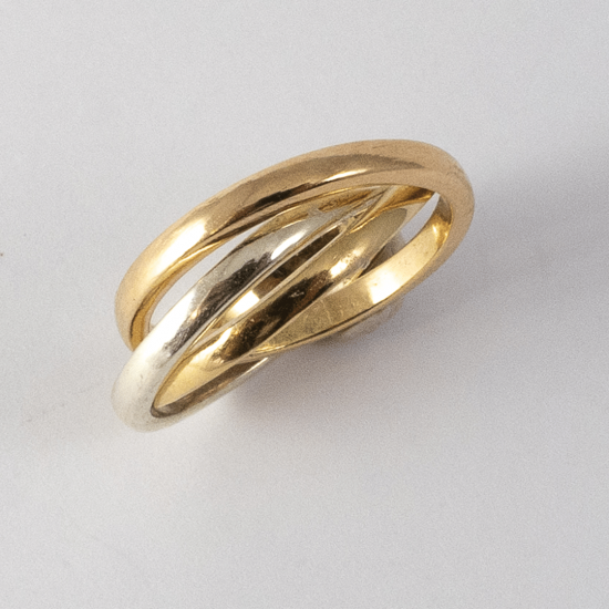 Specially Commissioned Three-colour Gold Classical "Russian" Wedding Band (Remodelled from existing gold) 