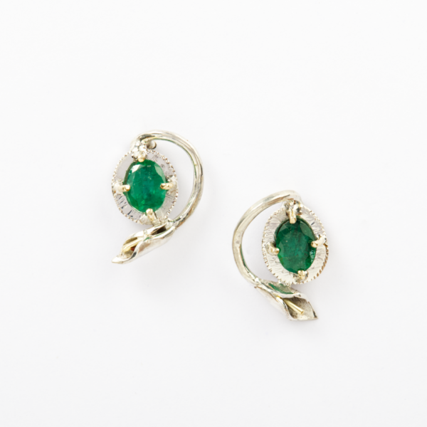 Emerald Arum Lily Studs