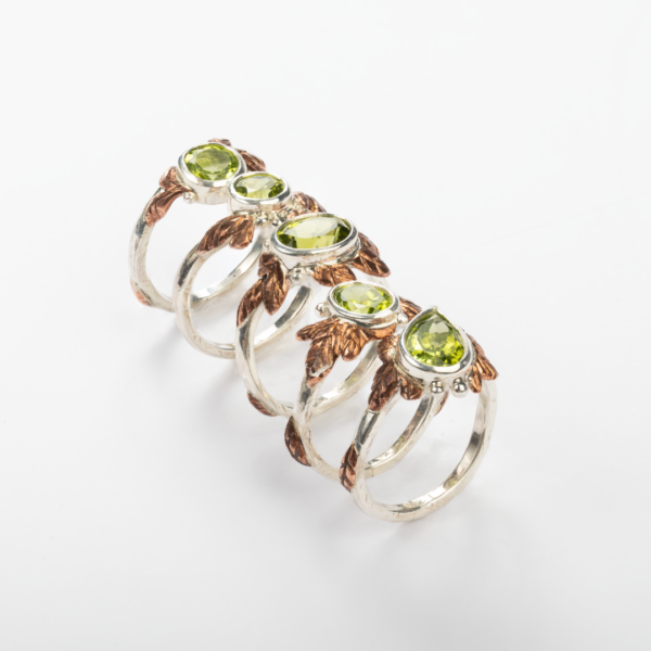Peridot Stacking Rings