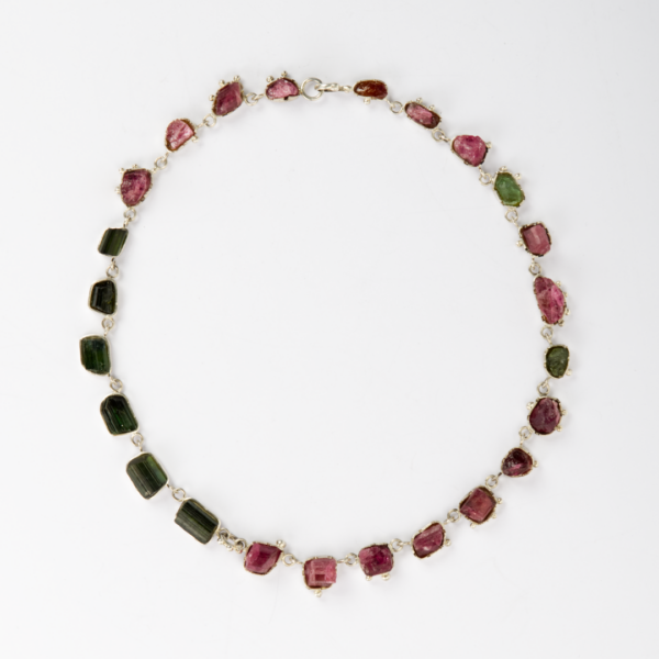 Uncut Tourmaline Riviere Necklace